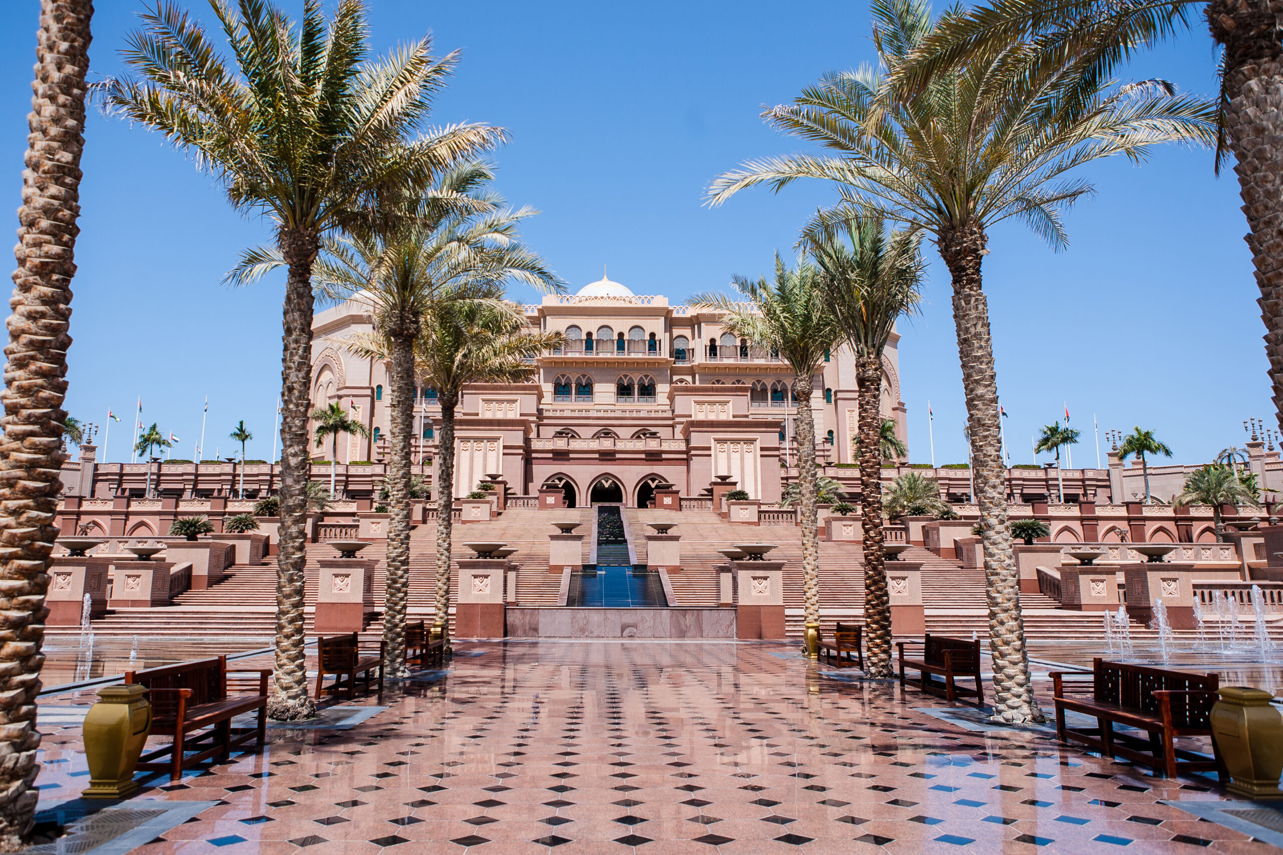 ABU DHABI, UAE - MARCH 16: Emirates Palace hotel on March 16, 2012. Emirates Palace is a luxurious and the most expensive 7 star hotel designed by renowned architect, John Elliott RIBA. Dhabi with Premium AmenitiesTop Luxury Hotels in Abu